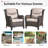 Forbell Outdoor Deep Seating Cushion Set For Patio Sofas/Chairs-76135233-76927168