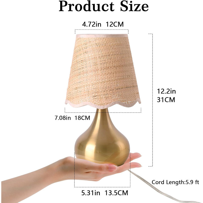 Gold Small Bedside Table Lamp