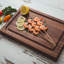 John Boos Reversible 18" Barbecue Carving Cutting Board w/ Juice Groove, Walnut