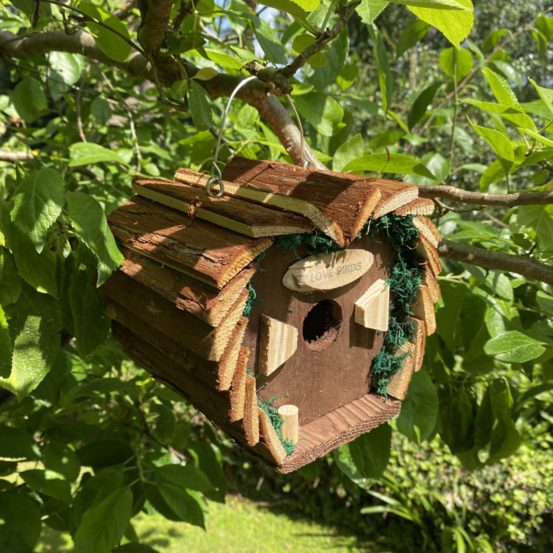 Wooden Love Hanging Bird House