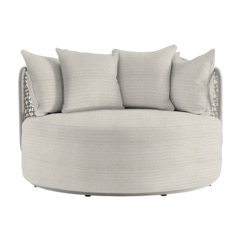 Capella Outdoor Metal Patio Daybed, Beige Linen 6025-012