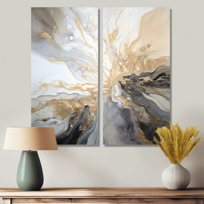 Foudre beige et noir liquide Art Explosion - Lightning Wall Art