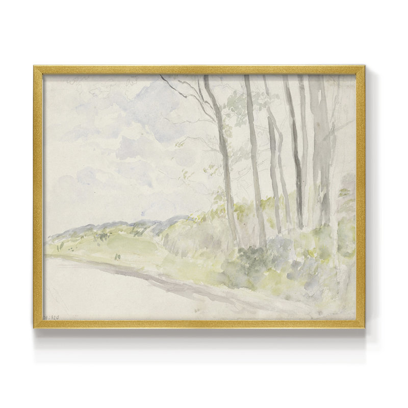 Paysages rétro-CECI - reproduction encadrée, H 8 po x l 10 po, Doré