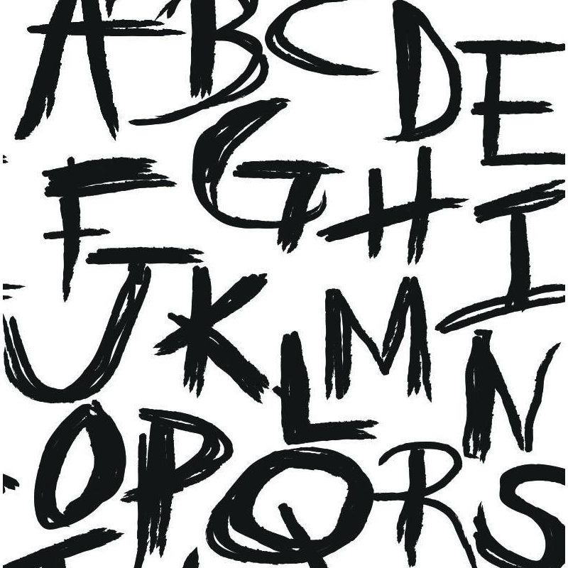 Letters Vinyl Wallpaper Roll by Jamie Graney