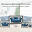 65 po 2 places avec revêtement en velours bleu, accoudoirs roulés, têtes de clou, design moderne Mid-Century, bois de pin massif, mousse haute densité + ressorts, siège mi-souple, pour accoudoirs roulants de bureau, structure en bois,