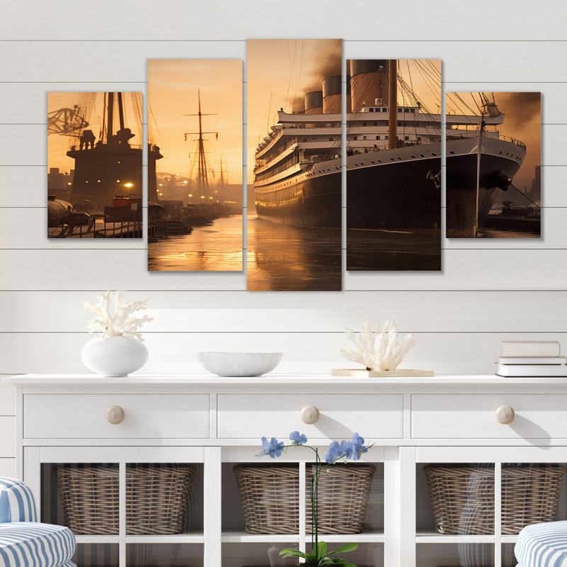 "Photographie rétro de RMS Titanic I", 5 pièces