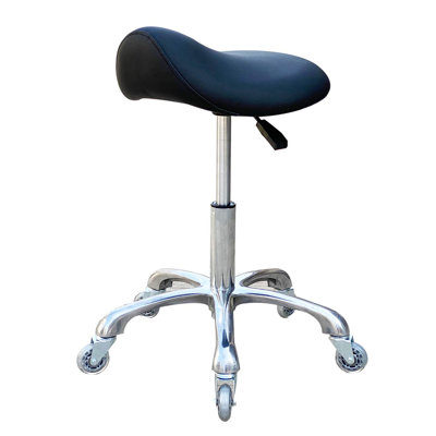Professional Saddle Stool with Wheels by Orren Ellis