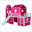 Lit mezzanine simple avec tente et tour rose Slide