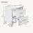 Elegant High Gloss Nightstand With Metal Handle-138913786