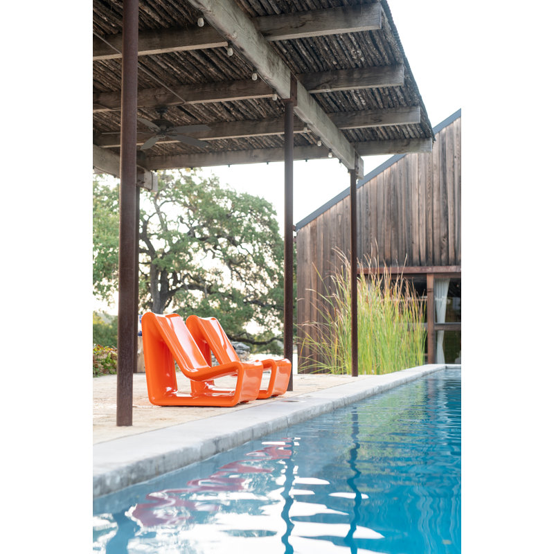 Loop Outdoor Lounge Chair, Vintage Orange
