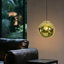 Luminaire suspendu moderne en forme de globe doré à 1 lumière avec lampe en acrylique de forme irrégulière pour la salle à manger et le vestibule