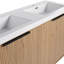 Meuble-lavabo autoportant de 60 po avec double lavabo en résine et 4 portes d'armoire à fermeture en douceur
