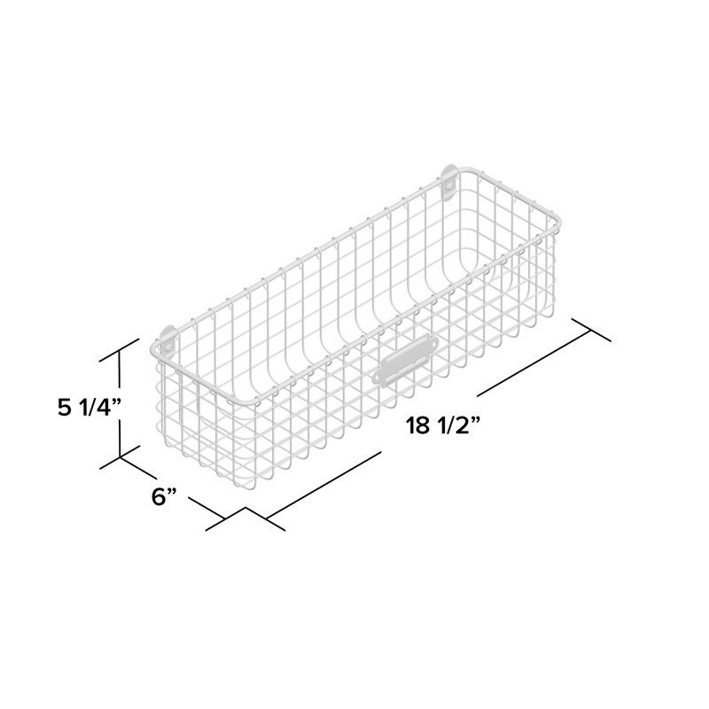 Albie Metal Wall Organizer with Wall Baskets, Bronze