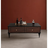 Vintage solid wood square coffee table