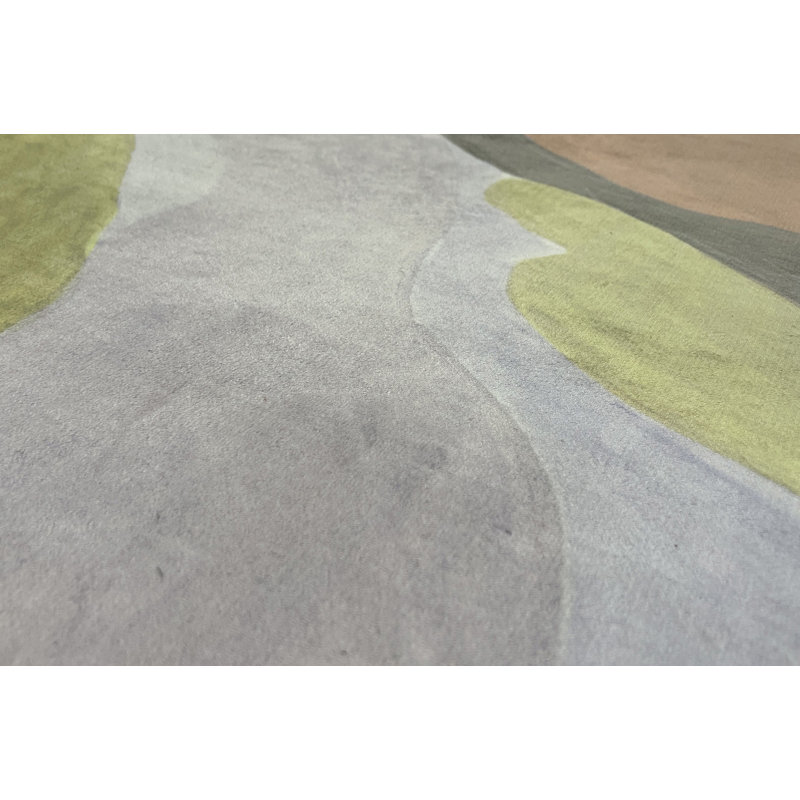 Tapis en polyester tissé à la machine rose pétale, Carré 5 pi