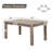 Fort Rustic Wood Dining Table with Rivets and Distressed Texture