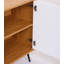 Console de rangement brun clair et blanc