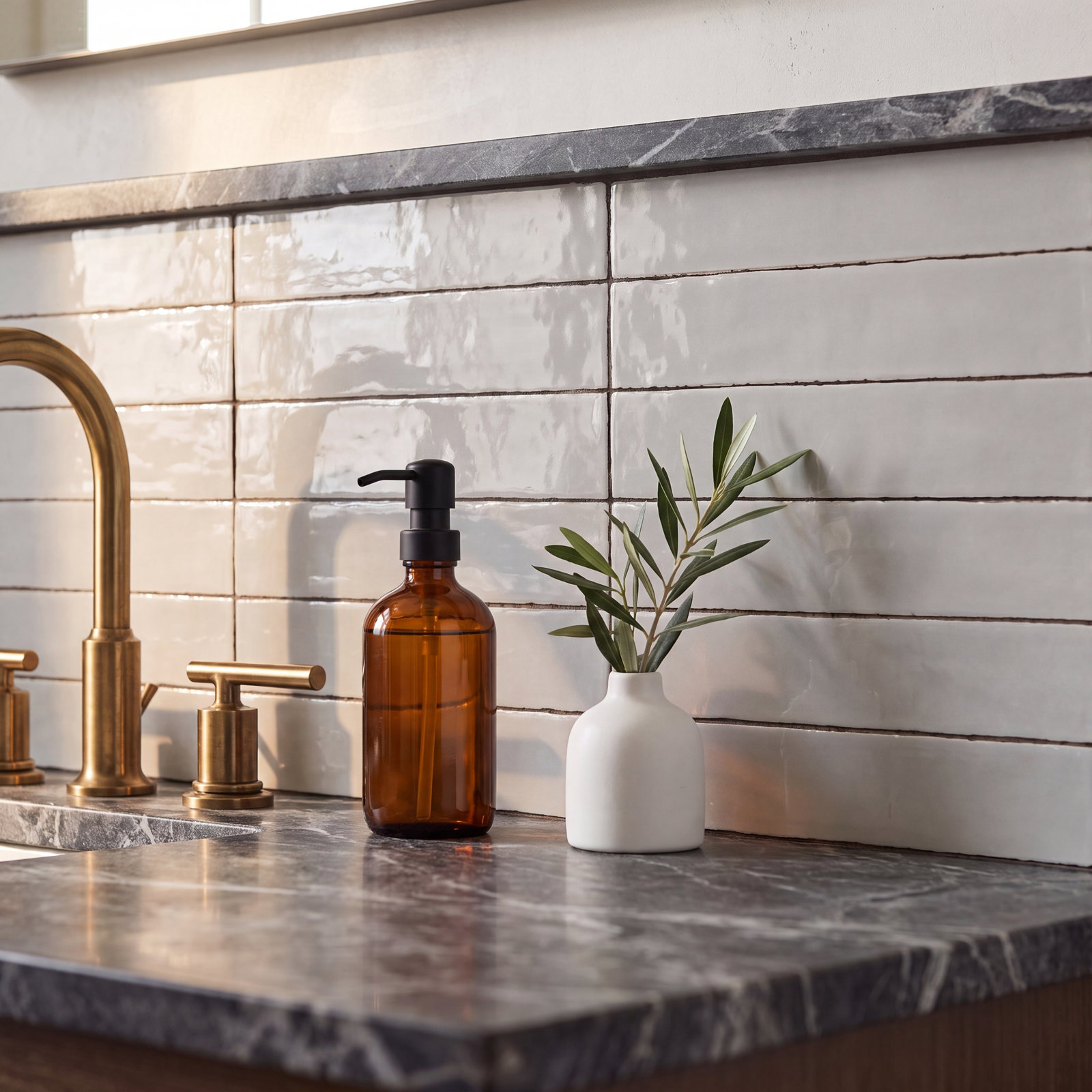 Lake Como Glossy Tile, Bianco