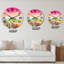 Paysage avec champ d'herbe et ciel rose - horloge murale-573782397