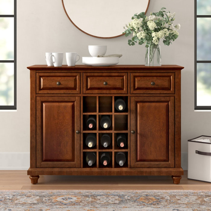 Classic Cherry Hedon Sideboard Buffet Table by Three Posts™