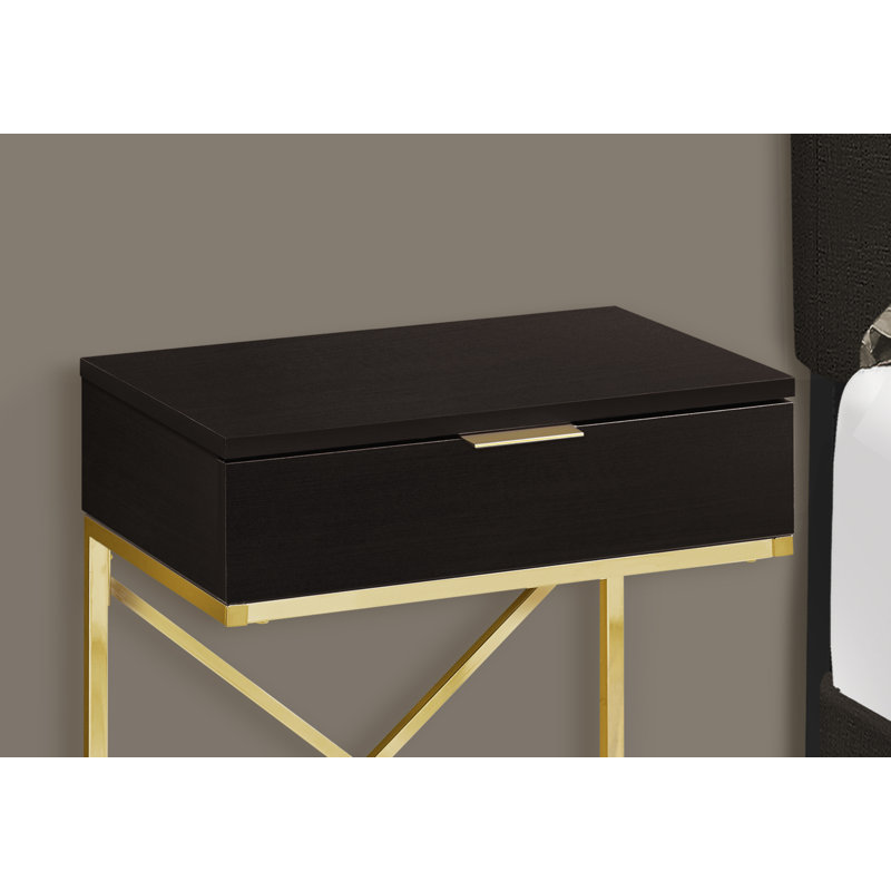 Table d'appoint polyvalente avec rangement et design moderne pour n'importe quelle pièce, Espresso, Espresso, Espresso
