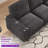 75" Modern  Chenille Upholstered 3 Seater Sofa with Deep Seat, Dark Gray-860513875