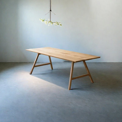 Rectangle ash wood dining table