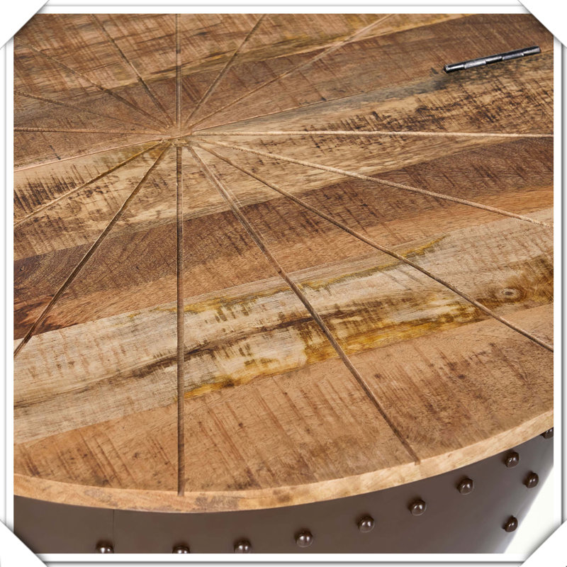 Table basse en bois et fer Moderne, fonctionnel, polyvalent, pratique, élégant, compact