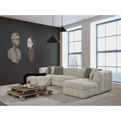 Akinside Upholstered U-Shaped Sectional Symmetrical