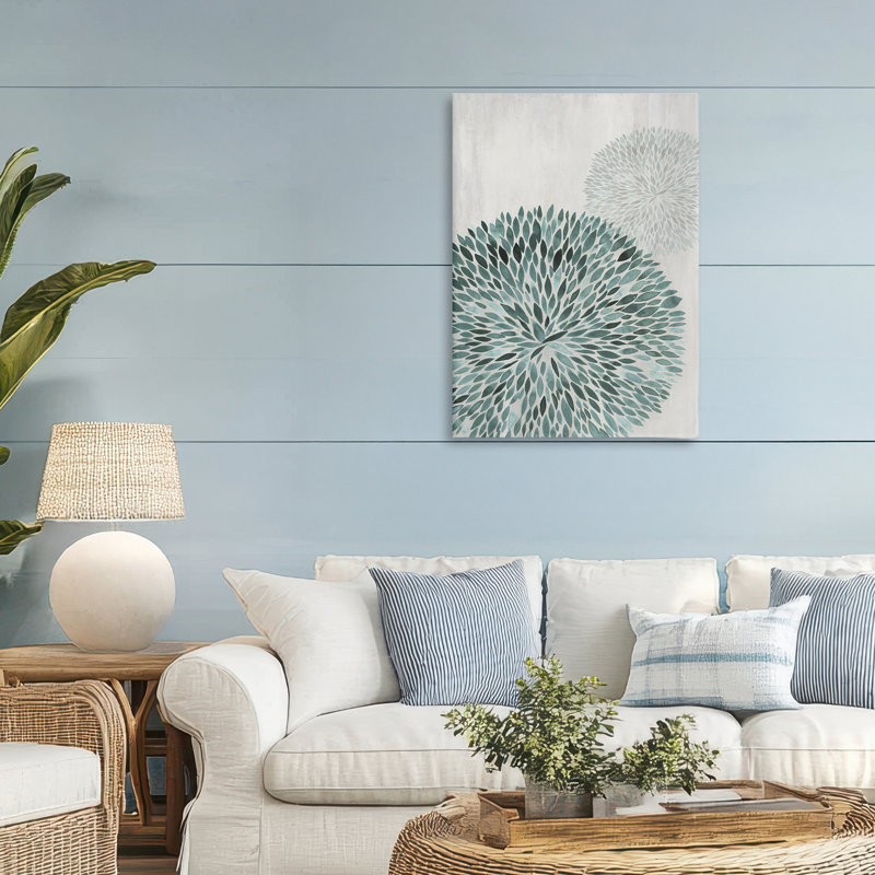 Round Leafy Shape Canvas, design by Hannah Dawson, 36" H x 24" W
