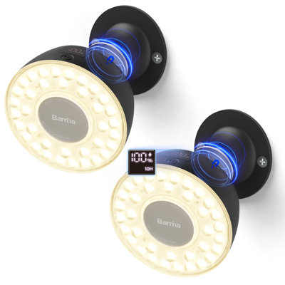 Éclairage de barrage rechargeable Barrina Orbgrow Og03c, 4000k, 2 paquets, noir