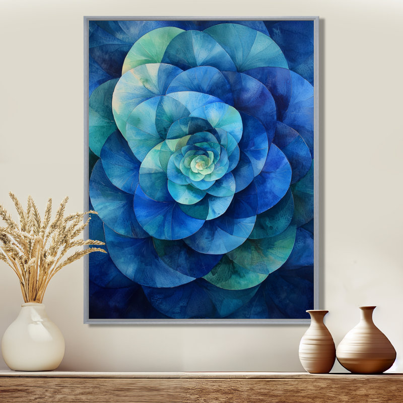 Frederick - impressions murales florales, Argent argent, H 40 po x l 30 po, Impression encadrée flottante