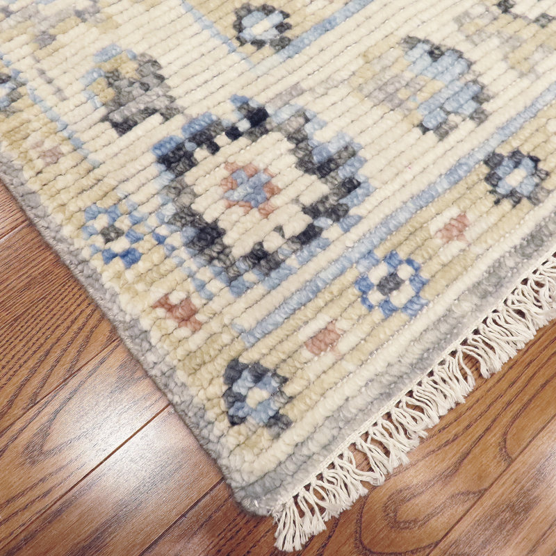 Cascade Hand Knotted Wool Area Rug, Rectangle 6' x 9'