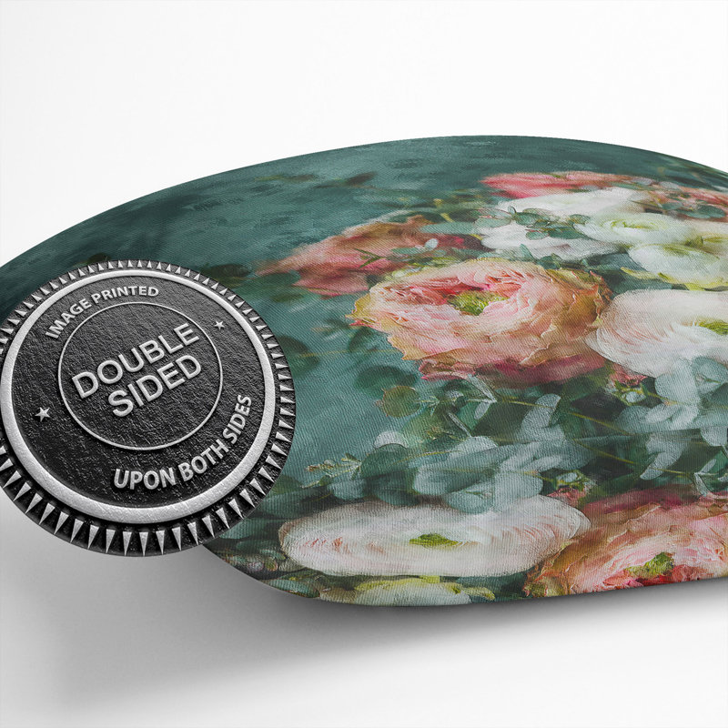 Floral Square Throw Cushion, 40cm H x 40cm W x 15cm D