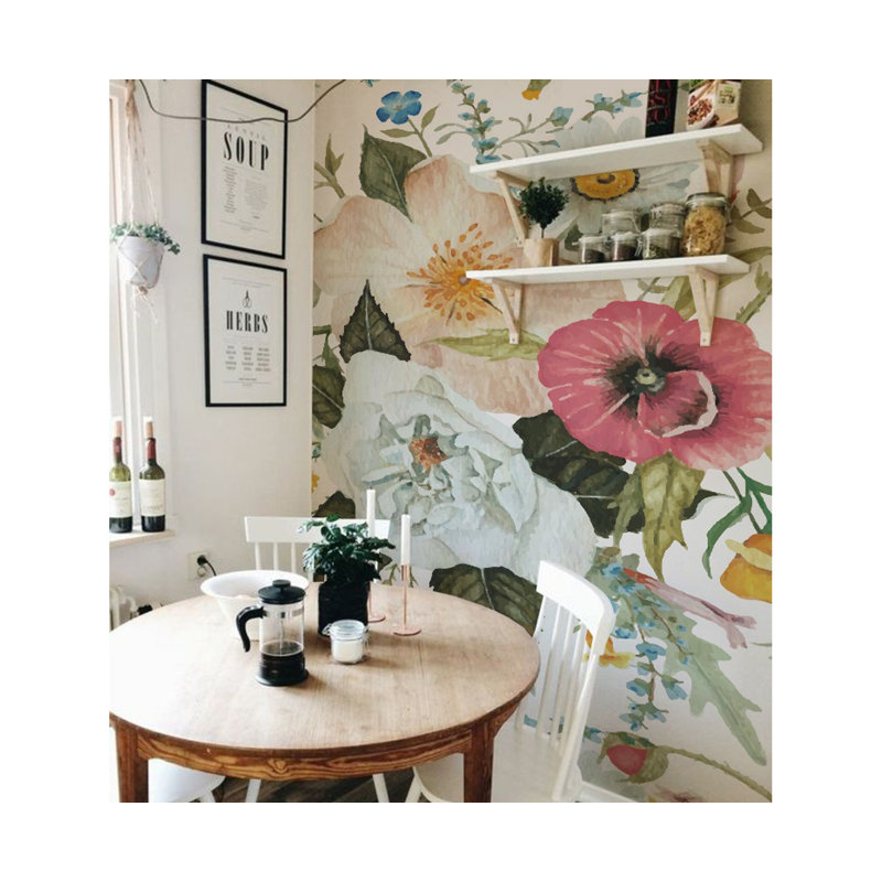Newhaven Flowers Botanical Bouquetwork Wallpaper, 250 x 250cm