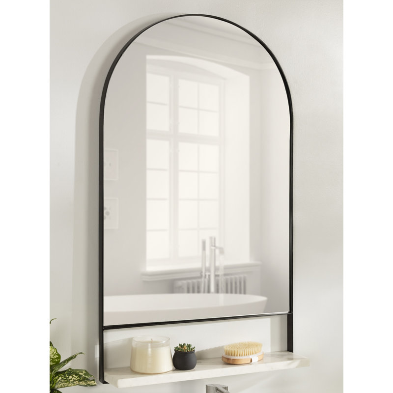Miroir mural Cielo, Noir et blanc, 34 po x 20 po