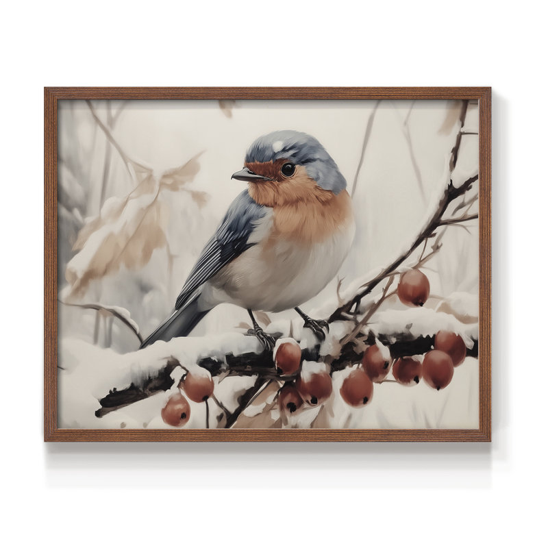 «Chirstmas Art-MI», reproduction encadrée, Noyer, H 22 po x l 28 po