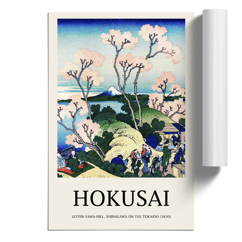 Goten Yama Hill, Shinagawa on the Tokaido Print by Katsushika Hokusai - Frameless Print, 59cm H x 42cm W x 0.1cm D