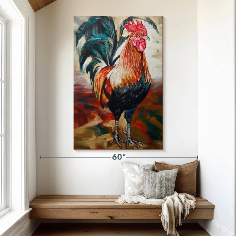 Brampt Solo Rooster, 51" H x 34" W