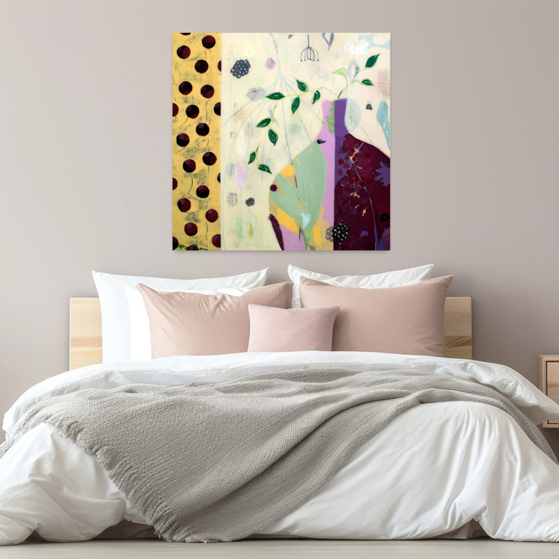 Charlotte, art contemporain, H 32 po x l 32 po