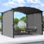 Pavillon de jardin 9 x 11 pi avec abri de soleil imperméable et abri de soleil