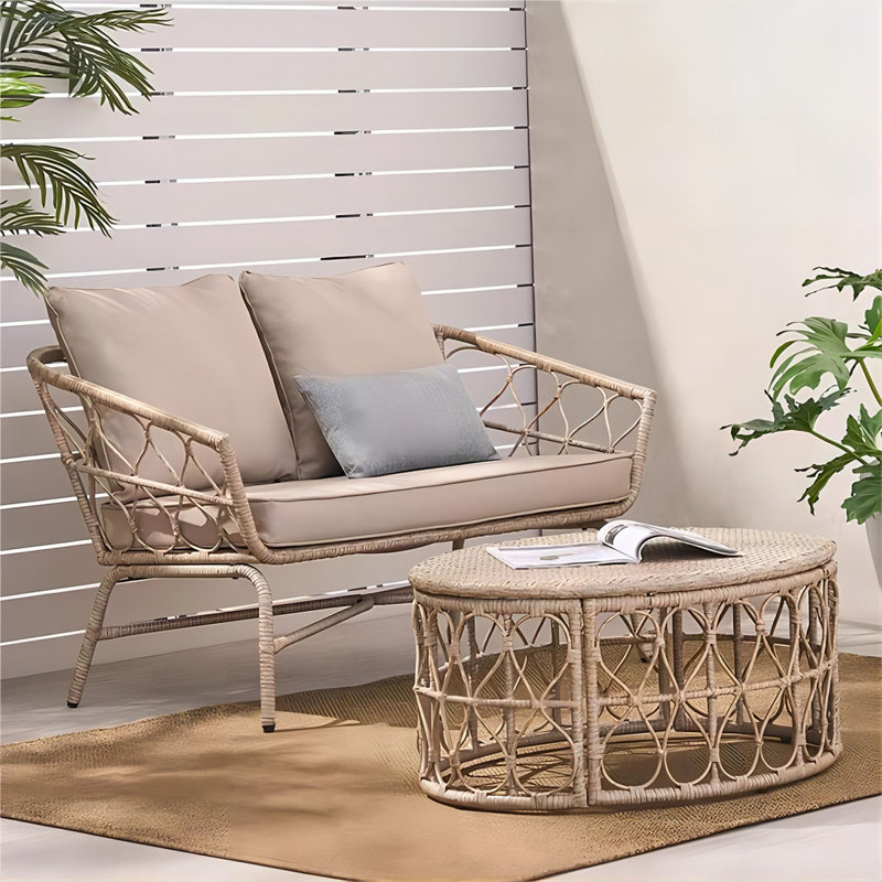 Ensemble de causeuse et table basse Raynette
