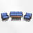 4 - Piece Outdoor Patio Sofa Seating Group With Cushions-408187545