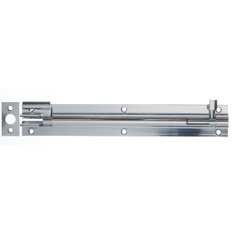 Lometa Bolt, Satin Chrome, 3.8cm H x 15.2cm W x 1.5cm D