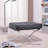 Classic Tufted Leather Ottoman with Stainless Steel  Frame-1711001626