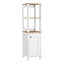 Bathroom Cabinet With Four Shelves And Single Door - Structure Chic Style
