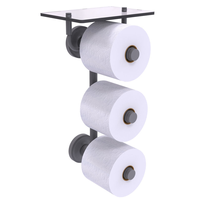 Alcott Wall Mounted Toilet Paper Holder, Matte Grey