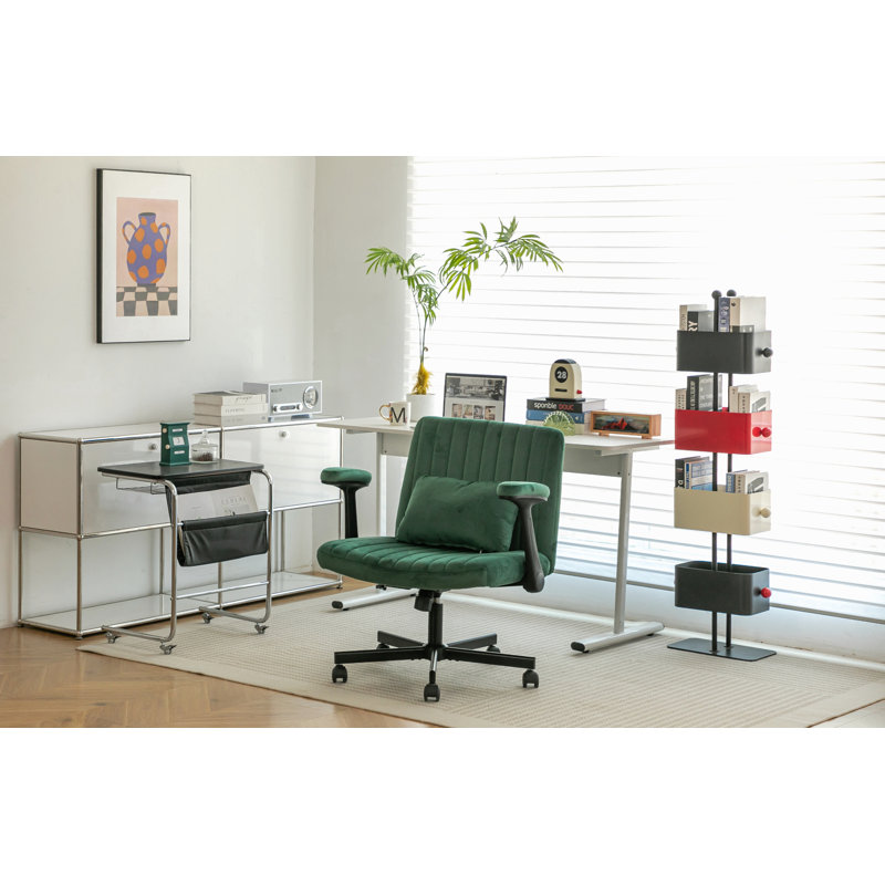Fauteuil de bureau Velvet Criss Cross, Green