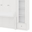 Lit plateforme moderne avec tablette, armoires latérales, tiroirs de rangement et DEL Modern-112783056