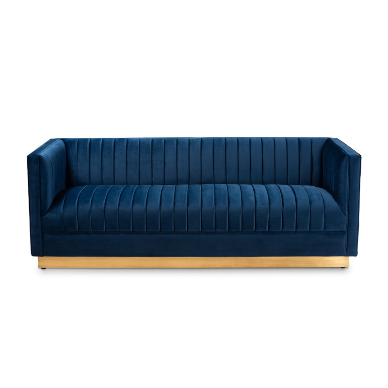3 Seater Velvet Sofa, Grey